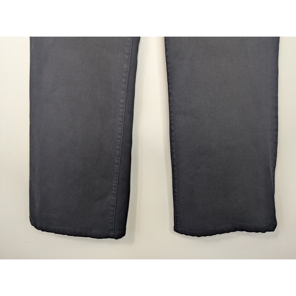 Mother High Rise The Roller Prep Heel Wide Leg Jean in Pitch Black Minimalist - Picture 3 of 9